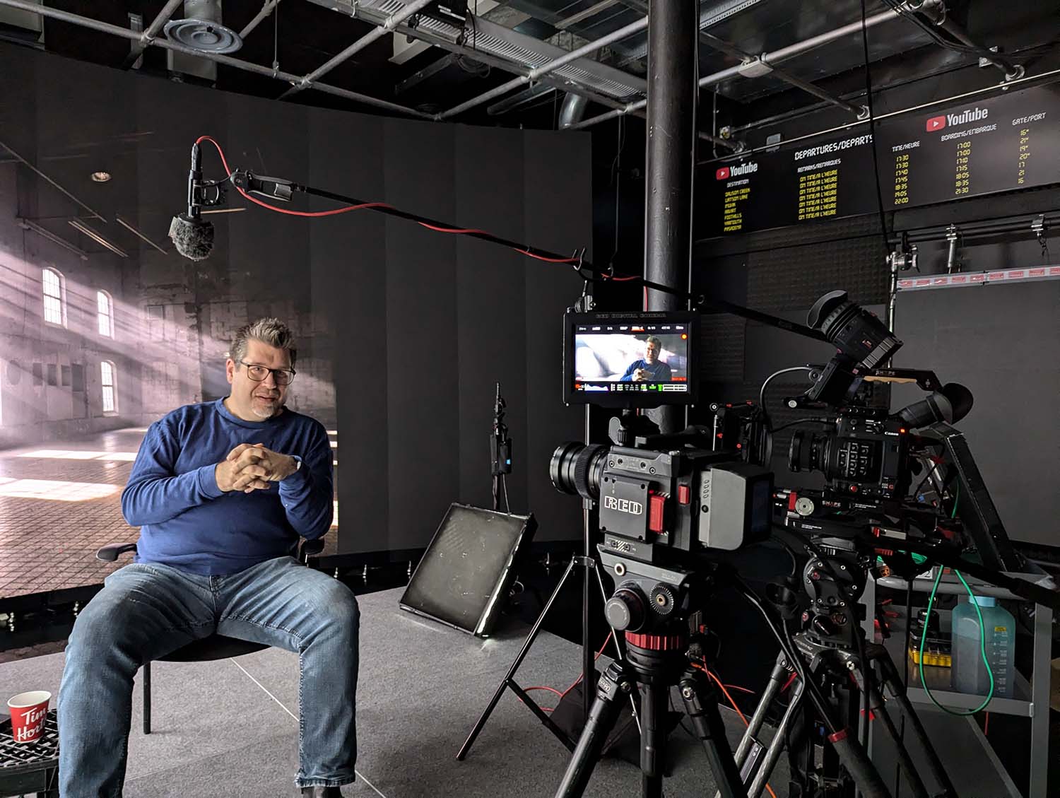 High-end-interview-lighting-setup-virtual-production-Toronto